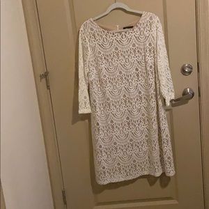 White lace sheath dress